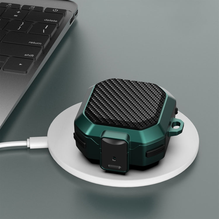 For Samsung Galaxy Buds Live/Buds Pro/Buds 2/2 Pro Anti-fall Earphones Case with Switch(Black Green) - free shipping - PMC TechLife - Order now!