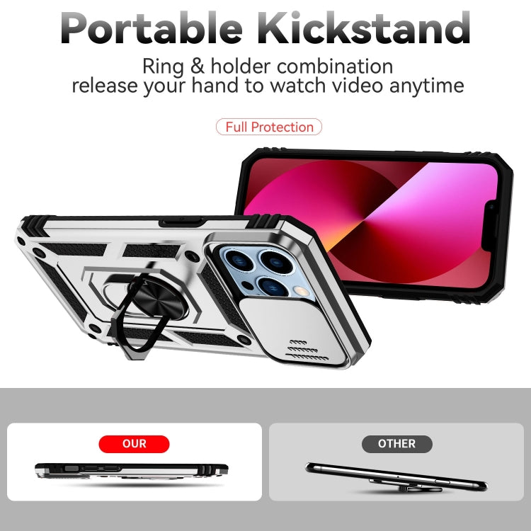 For iPhone 14 Pro Max Sliding Camshield Holder Phone Case (Silver) - free shipping - PMC TechLife - Order now!