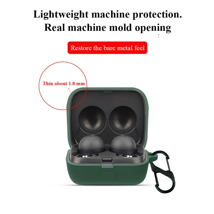 Bluetooth Earphone Silicone Protective Case For Sony LinkBuds WF-L900-2(Dark Green) - Sony Earphone Case by PMC TechLife | Online Shopping South Africa | PMC TechLife