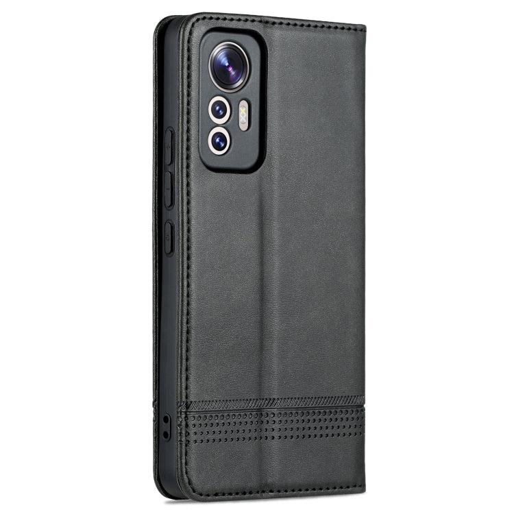For Xiaomi 12 Lite AZNS Magnetic Calf Texture Leather Phone Case(Black) - free shipping - PMC TechLife - Order now!