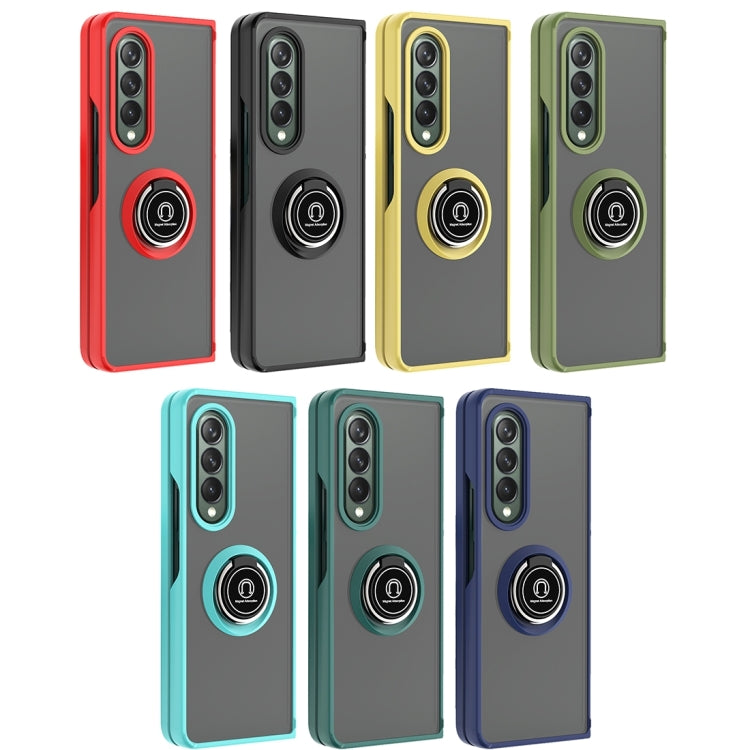 For Samsung Galaxy Z Fold4 Q Shadow 1 Series TPU + PC Holder Phone Case(Black) - free shipping - PMC TechLife - Order now!