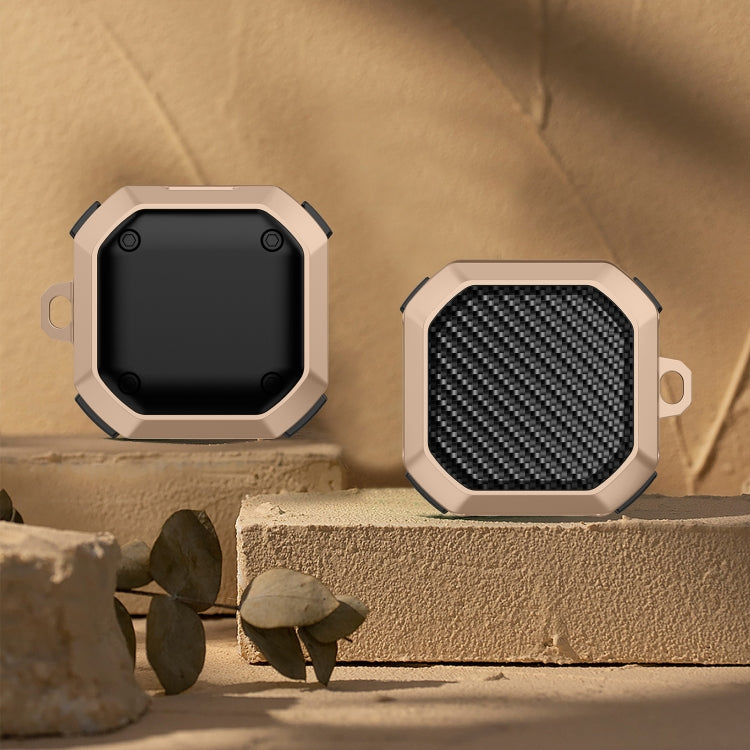 For Samsung Galaxy Buds Live / Buds 2 / Buds Pro / Buds 2 Pro Thunder Carbon Fiber TPU+PC Earphones Protective Case with Hook Up(Black and Gold) - free shipping - PMC TechLife - Order now!