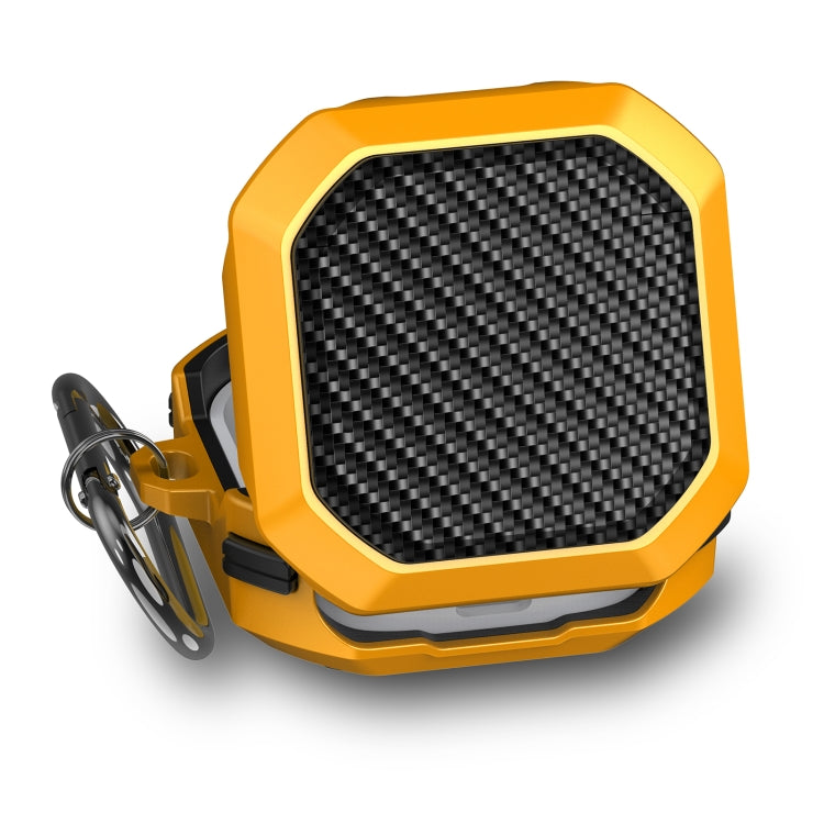 For Samsung Galaxy Buds Live / Buds 2 / Buds Pro / Buds 2 Pro Thunder Carbon Fiber TPU+PC Earphones Protective Case with Hook Up(Black and Yellow) - Samsung Earphone Case by PMC TechLife | Online Shopping South Africa | PMC TechLife
