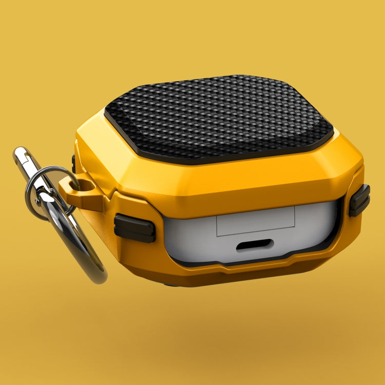 For Samsung Galaxy Buds Live / Buds 2 / Buds Pro / Buds 2 Pro Thunder Carbon Fiber TPU+PC Earphones Protective Case with Hook Up(Black and Gold) - free shipping - PMC TechLife - Order now!