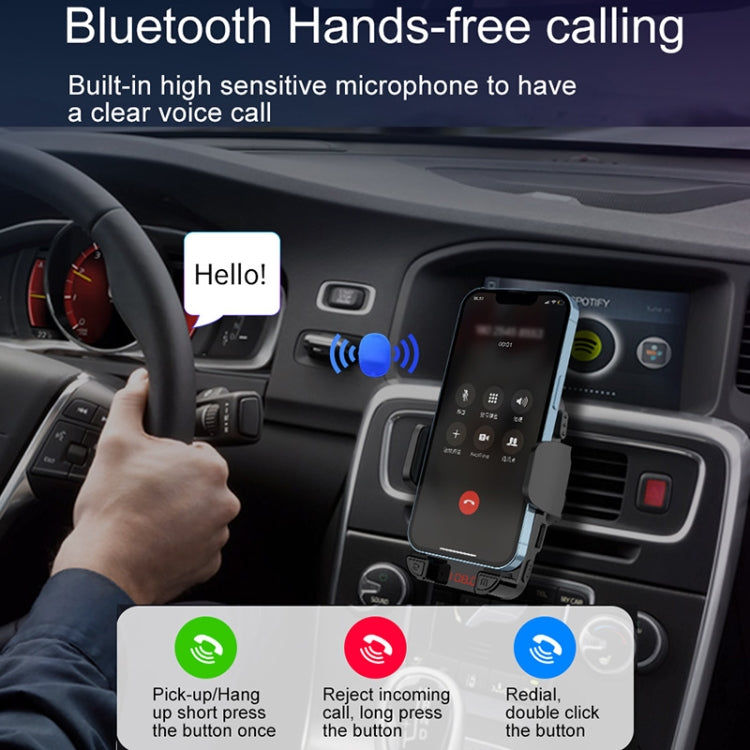 C1 Car Bluetooth 5.0 MP3 Player FM Transmitter Air Outlet Phone Holder - Car MP3 & MP4 & MP5 by PMC TechLife | Online Shopping South Africa | PMC TechLife