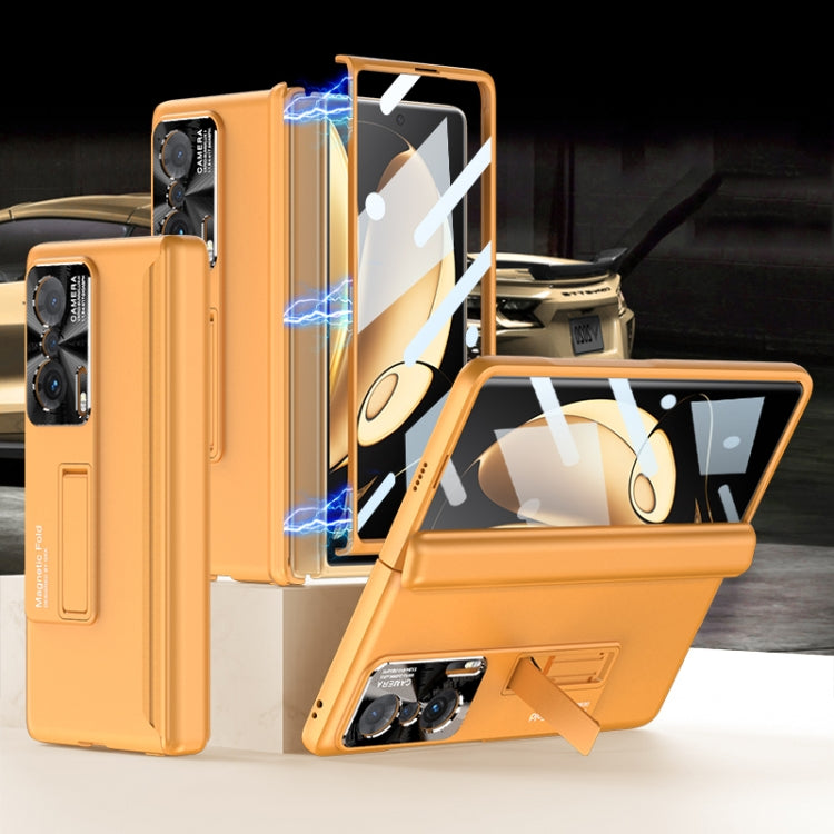 For Honor Magic V GKK Magnetic Hinge Flip Phone Case with Holder(Orange) - free shipping - PMC TechLife - Order now!