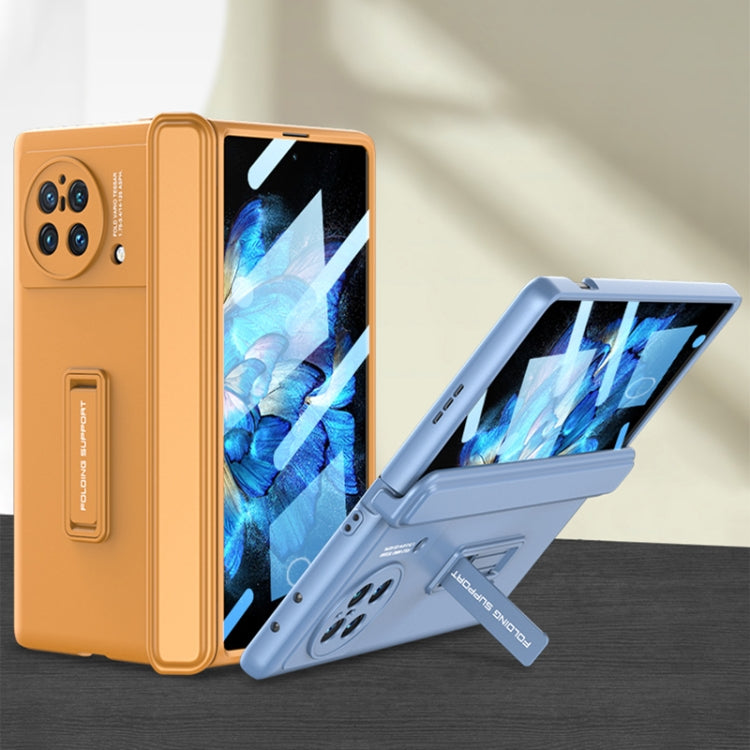 For vivo X Fold GKK Magnetic Hinge Flip Phone Case with Holder(Grey) - vivo Cases by GKK | Online Shopping South Africa | PMC TechLife | Buy Now Pay Later Mobicred