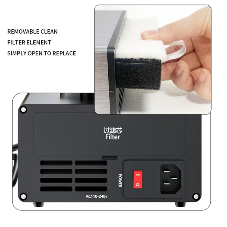 TBK D-201 2 in 1 Intelligent Constant Temperature Soldering Iron With Solder Smoking Absorber Tool, EU Plug - free shipping - PMC TechLife - Order now!