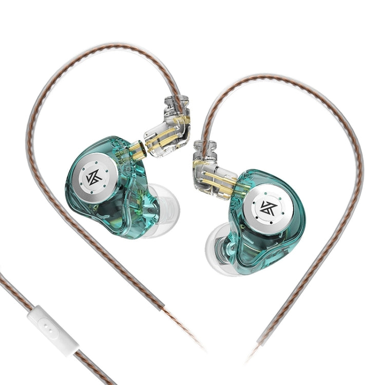 KZ-EDX PRO 1.25m Dynamic HiFi In-Ear Sports Music Headphones, Style:With Microphone(Transparent Cyan) - In Ear Wired Earphone by KZ | Online Shopping South Africa | PMC TechLife | Buy Now Pay Later Mobicred