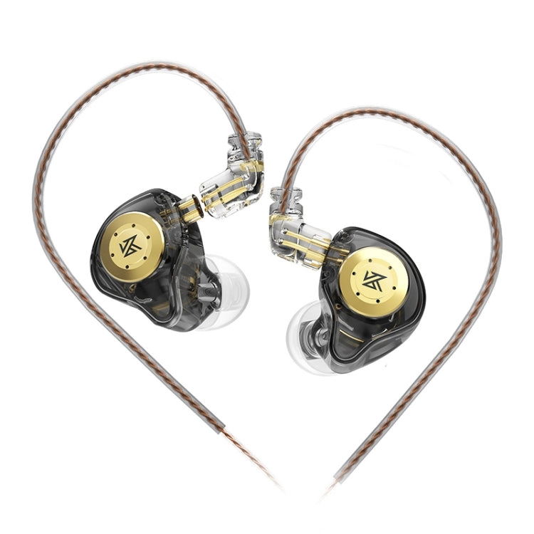 KZ-EDX PRO 1.25m Dynamic HiFi In-Ear Sports Music Headphones, Style:Without Microphone(Transparent Black) - In Ear Wired Earphone by KZ | Online Shopping South Africa | PMC TechLife | Buy Now Pay Later Mobicred