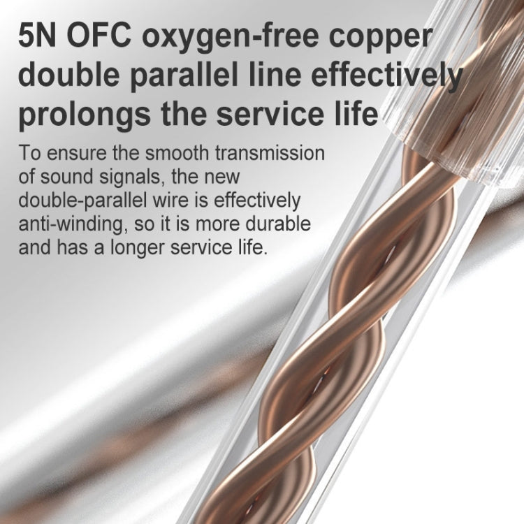 KZ-EDX PRO 1.25m Dynamic HiFi In-Ear Sports Music Headphones, Style:Without Microphone(Transparent Black) - In Ear Wired Earphone by KZ | Online Shopping South Africa | PMC TechLife | Buy Now Pay Later Mobicred