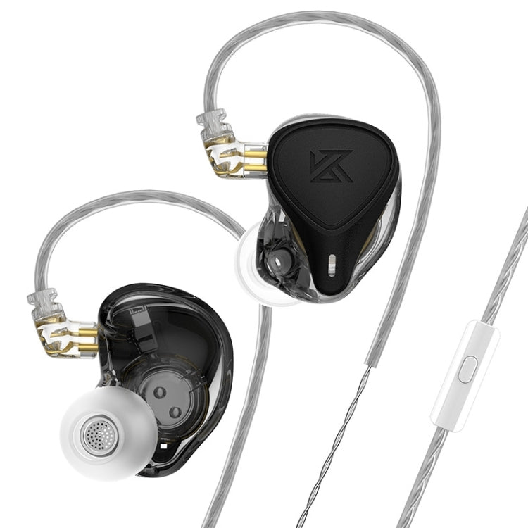KZ-ZEX PRO 1.2m Electrostatic Coil Iron Hybrid In-Ear Headphones, Style:With Microphone(Black) - free shipping - PMC TechLife - Order now!