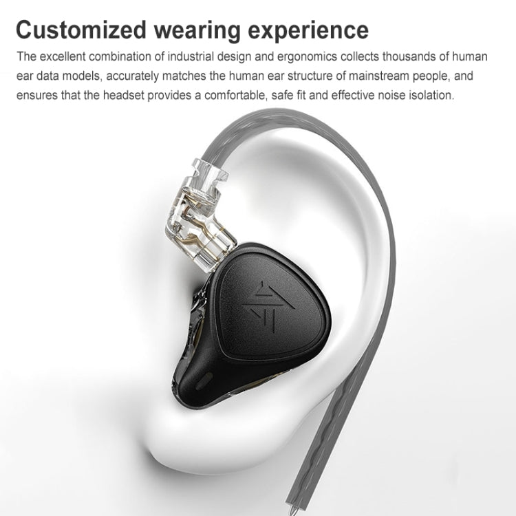 KZ-ZEX PRO 1.2m Electrostatic Coil Iron Hybrid In-Ear Headphones, Style:With Microphone(Pearl Chrome) - free shipping - PMC TechLife - Order now!