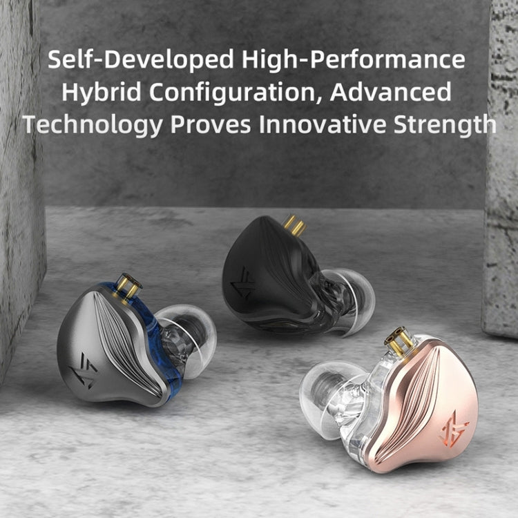 KZ-ZEX 1.2m Electrostatic Dynamic In-Ear Sports Music Headphones, Style:With Microphone(Gun Grey) - In Ear Wired Earphone by KZ | Online Shopping South Africa | PMC TechLife | Buy Now Pay Later Mobicred