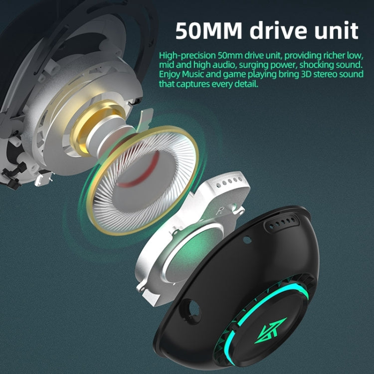 KZ-GP20 Bluetooth/2.4G Dual Mode Gaming RGB Lighting Headphones(Black) - free shipping - PMC TechLife - Order now!