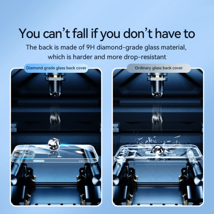 For iPhone 12 SULADA Crytal Steel Series Diamond Glass + TPU Phone Case(Black) - iPhone 12 / 12 Pro Cases by SULADA | Online Shopping South Africa | PMC TechLife