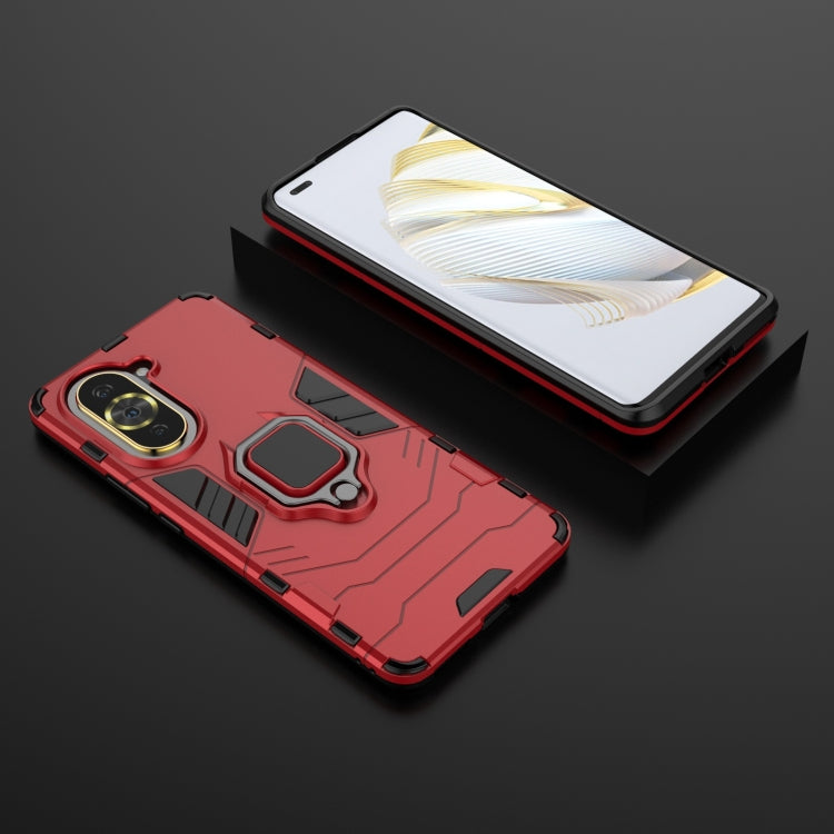 For Huawei Nova 10 Pro 4G Shockproof PC + TPU Protective Phone Case with Magnetic Ring Holder(Red) - Huawei Cases by PMC TechLife | Online Shopping South Africa | PMC TechLife | Buy Now Pay Later Mobicred