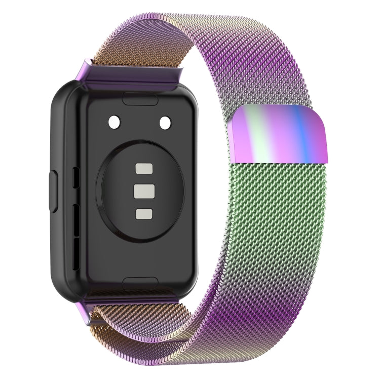 For Huawei Watch Fit 2 Milan Magnetic Stainless Steel Watch Band(Colorful) - Watch Bands by PMC TechLife | Online Shopping South Africa | PMC TechLife | Buy Now Pay Later Mobicred