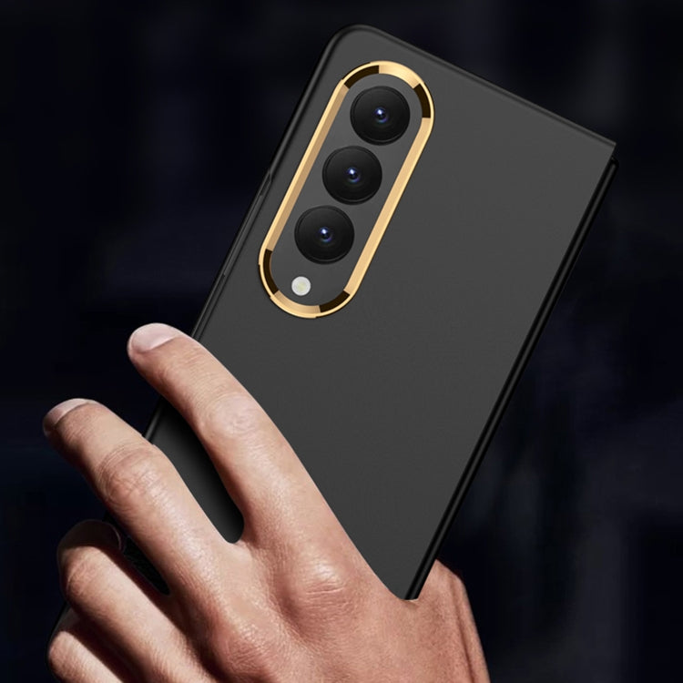 For Samsung Galaxy Z Fold4 GKK Ultra-thin Electroplating Lens Frame Phone Case(White) - free shipping - PMC TechLife - Order now!