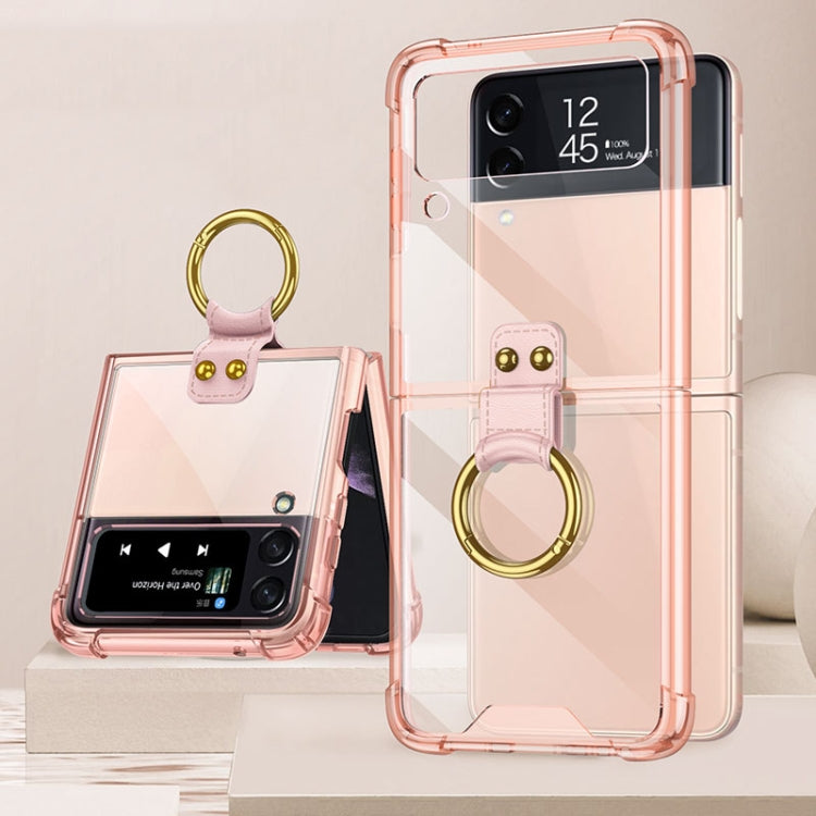 For Samsung Galaxy Z Flip4 GKK Airbag Protective Phone Case with Ring(Pink) - Galaxy Z Flip4 5G Cases by GKK | Online Shopping South Africa | PMC TechLife