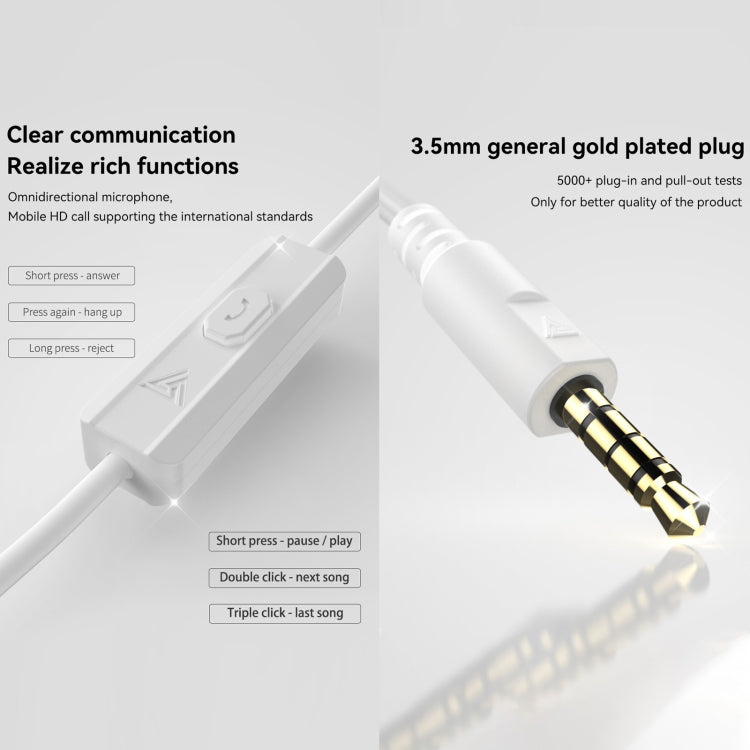 QKZ DMX Sports In-ear HIFI 3.5mm Wired Control Earphone with Mic(Transparent Black) - In Ear Wired Earphone by QKZ | Online Shopping South Africa | PMC TechLife