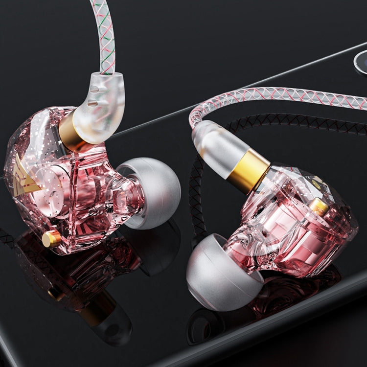 QKZ SK8 3.5mm Sports In-ear Dynamic HIFI Monitor Earphone with Mic(Pink) - In Ear Wired Earphone by QKZ | Online Shopping South Africa | PMC TechLife | Buy Now Pay Later Mobicred