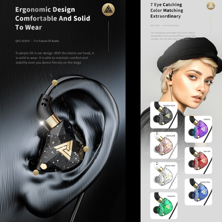QKZ SK8 3.5mm Sports In-ear Dynamic HIFI Monitor Earphone with Mic(Black) - In Ear Wired Earphone by QKZ | Online Shopping South Africa | PMC TechLife | Buy Now Pay Later Mobicred