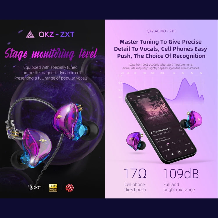 QKZ ZXT Sports In-ear Wired Control Plug HIFI Stereo Stage Monitor Earphone, Style:Standard Version(Black) - free shipping - PMC TechLife - Order now!