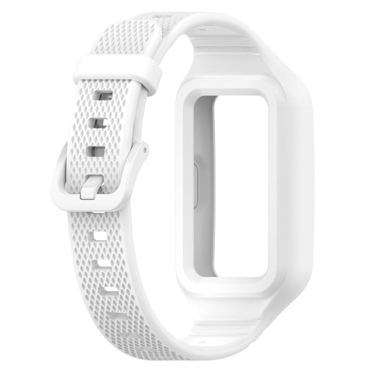 For Huawei Band 10 / 9 / 8 / 7 / 6 Universal Integrated Silicone Watch Band(White) - Watch Bands by PMC TechLife | Online Shopping South Africa | PMC TechLife | Buy Now Pay Later Mobicred