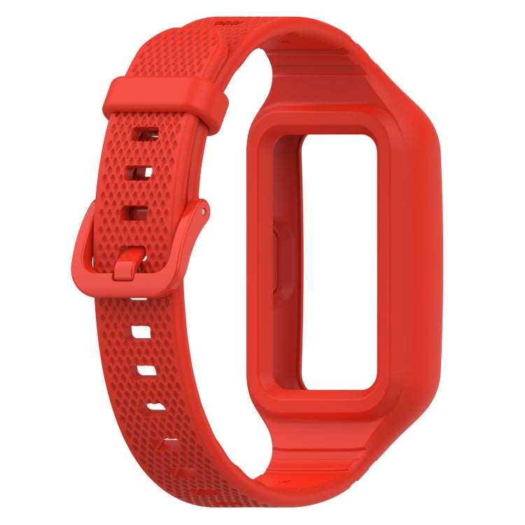 For Huawei Band 10 / 9 / 8 / 7 / 6 Universal Integrated Silicone Watch Band(Red) - Watch Bands by PMC TechLife | Online Shopping South Africa | PMC TechLife | Buy Now Pay Later Mobicred