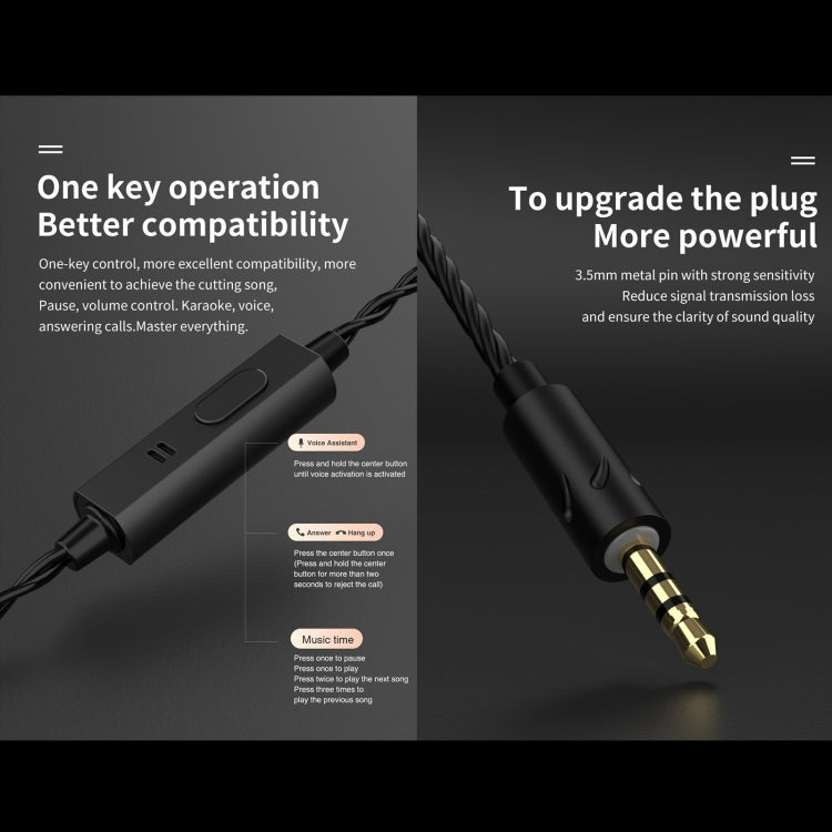 QKZ AK6 MAX In-ear Dynamic Subwoofer Wire-controlled Earphone, Version:with Mic Version(Colorful) - In Ear Wired Earphone by QKZ | Online Shopping South Africa | PMC TechLife | Buy Now Pay Later Mobicred