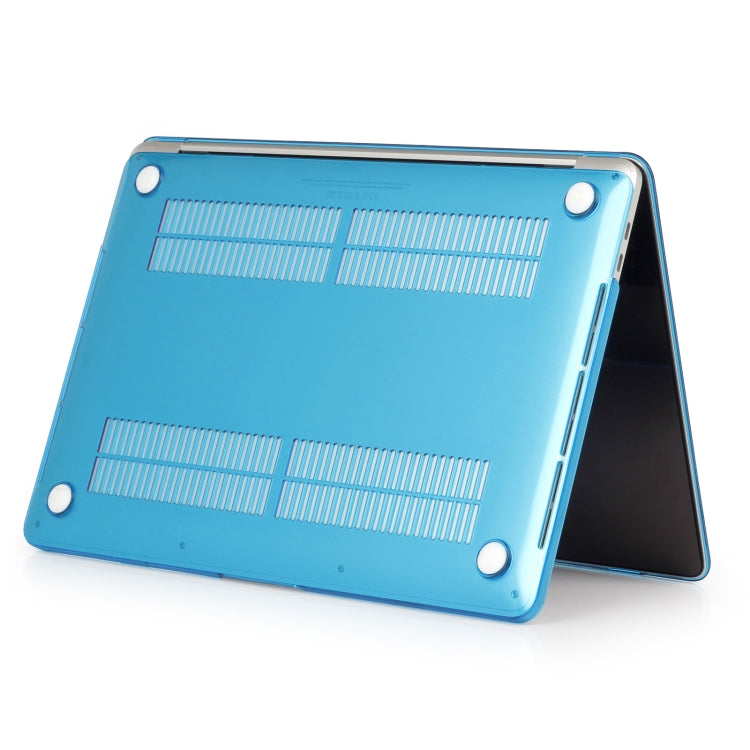 For MacBook Air 13.6 2025 / 2023 / 2022 Laptop Crystal Style Protective Case(Water Blue) - MacBook Air Cases by PMC TechLife | Online Shopping South Africa | PMC TechLife | Buy Now Pay Later Mobicred