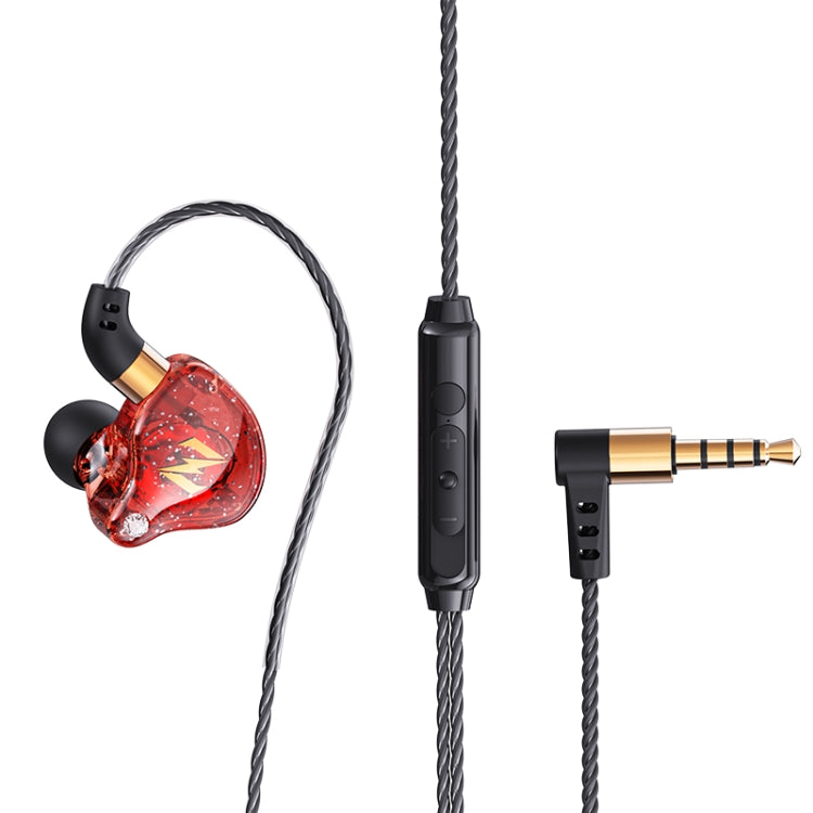 QKZ ZEN In-ear Subwoofer Wire-controlled Music Running Sports Earphone with Mic(Red) - free shipping - PMC TechLife - Order now!