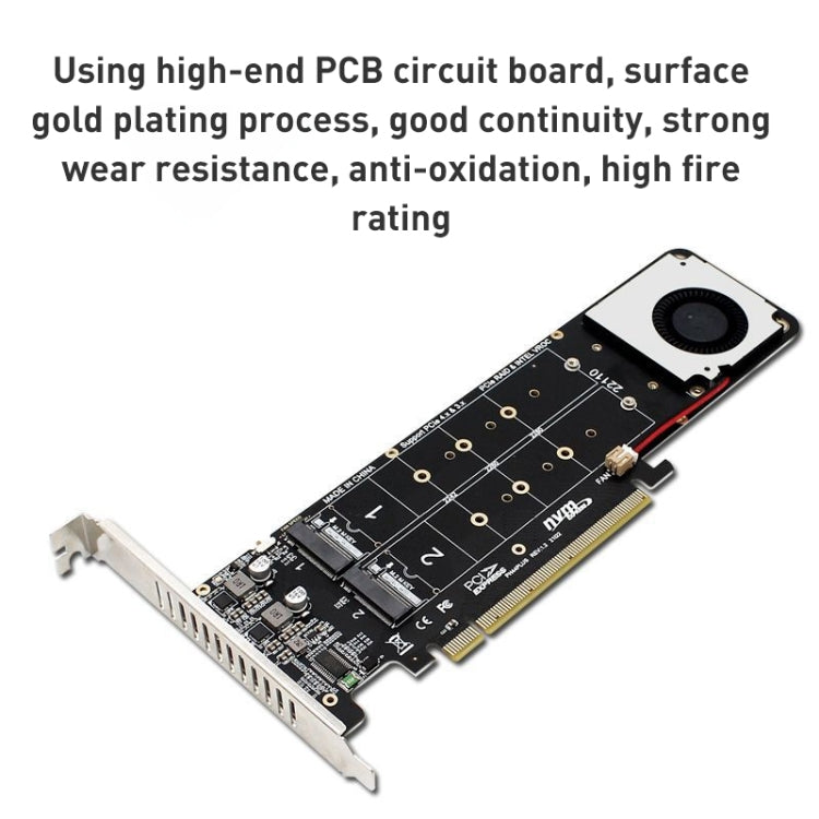 PCIe X16 to M.2 M-key NVMEx4 SSD RAID Converter Card - Others by PMC TechLife | Online Shopping South Africa | PMC TechLife | Buy Now Pay Later Mobicred