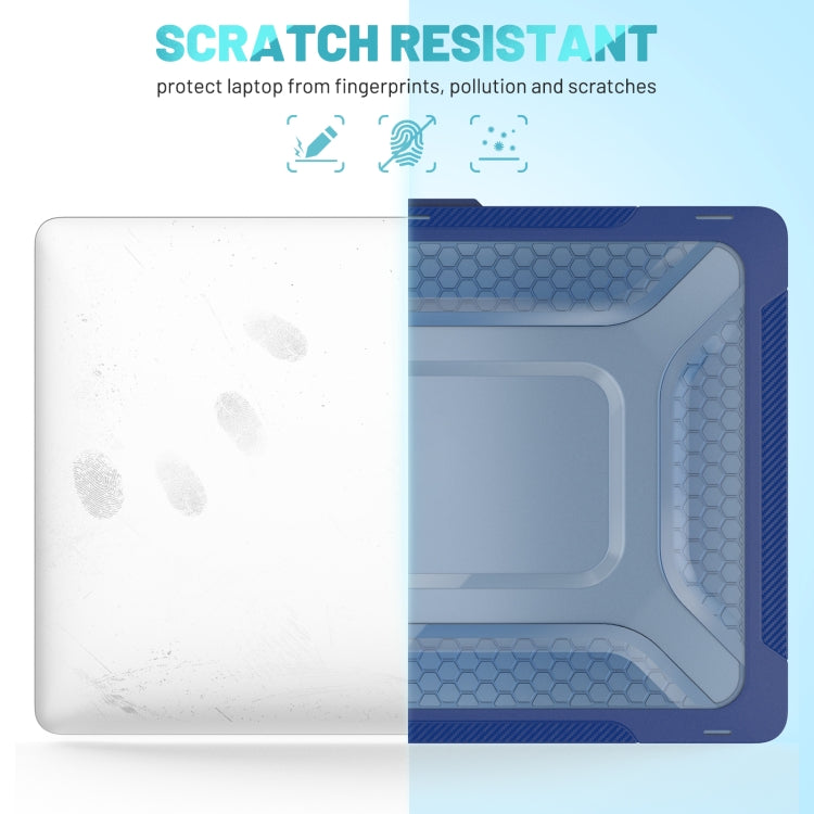 PC + TPU Honeycomb Laptop Protective Case For MacBook Pro 14.2 inch A2442 2021(Sapphire Blue) - MacBook Pro Cases by PMC TechLife | Online Shopping South Africa | PMC TechLife
