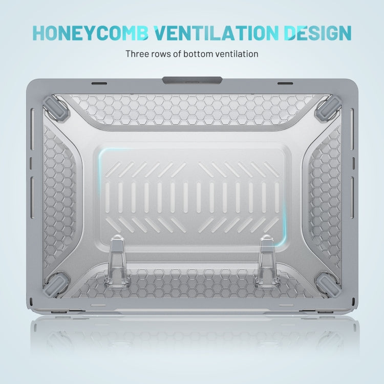 PC + TPU Honeycomb Laptop Protective Case For MacBook Pro 14.2 inch A2442 2021(Star Gray) - MacBook Pro Cases by PMC TechLife | Online Shopping South Africa | PMC TechLife