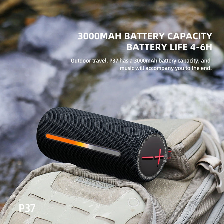 HOPESTAR P37 Outdoor Portable RGB Light Waterproof Wireless Bluetooth Speaker(Blue) - free shipping - PMC TechLife - Order now!