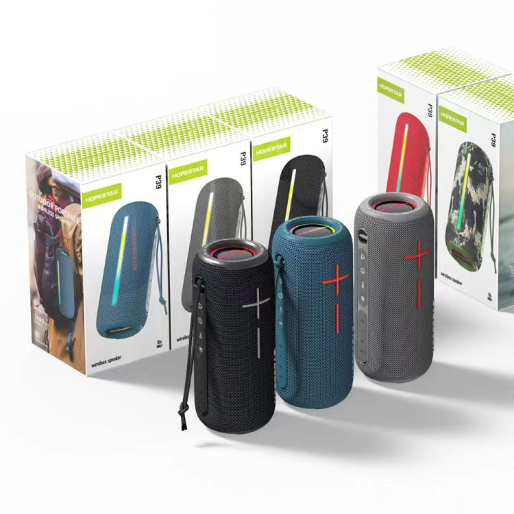 HOPESTAR P39 Outdoor Waterproof RGB Light Wireless Bluetooth Speaker(Blue) - free shipping - PMC TechLife - Order now!