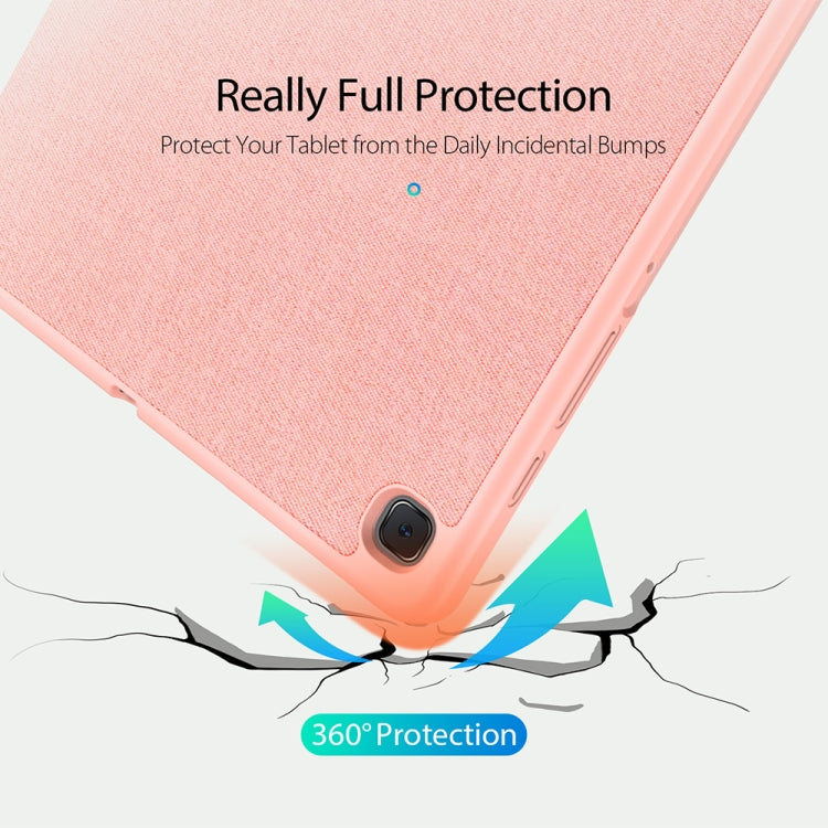 For Galaxy Tab S6 Lite 10.4 inch / S6 Lite 2024 DUX DUCIS Domo Series Horizontal Flip Magnetic PU Leather Case with Three-folding Holder & Pen Slot & Sleep / Wake-up Function(Pink) - free shipping - PMC TechLife - Order now!
