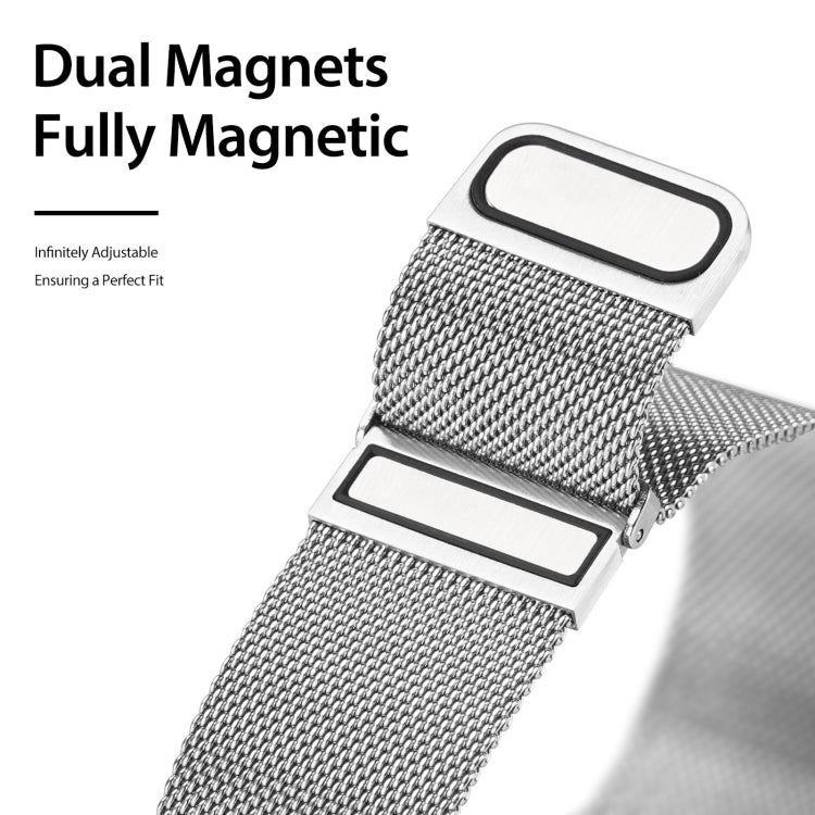 DUX DUCIS Milanese Watch Band For Samsung Watch Series 20mm(Silver) - Watch Bands by DUX DUCIS | Online Shopping South Africa | PMC TechLife | Buy Now Pay Later Mobicred