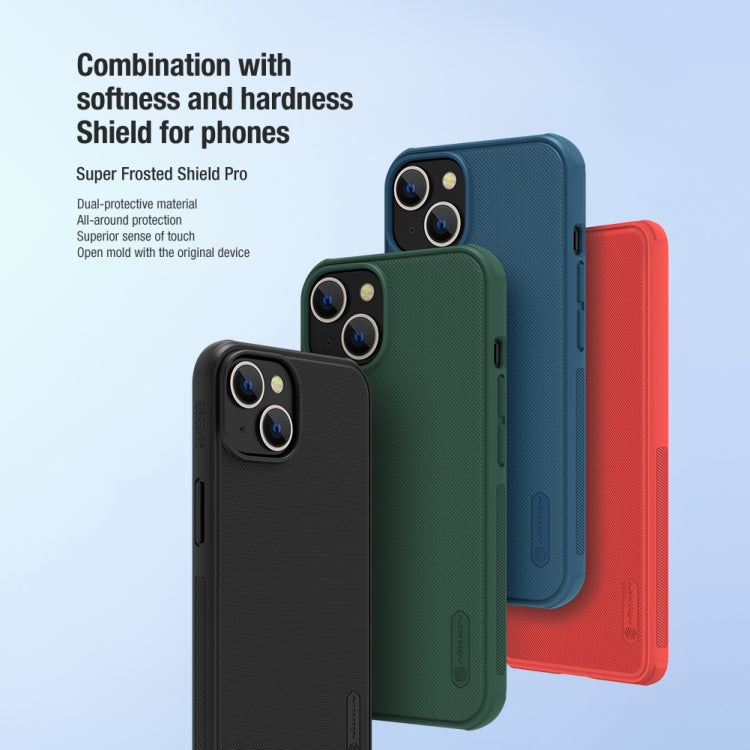 For iPhone 14 Plus NILLKIN Frosted Shield Pro PC + TPU Phone Case (Red) - iPhone 14 Plus Cases by NILLKIN | Online Shopping South Africa | PMC TechLife