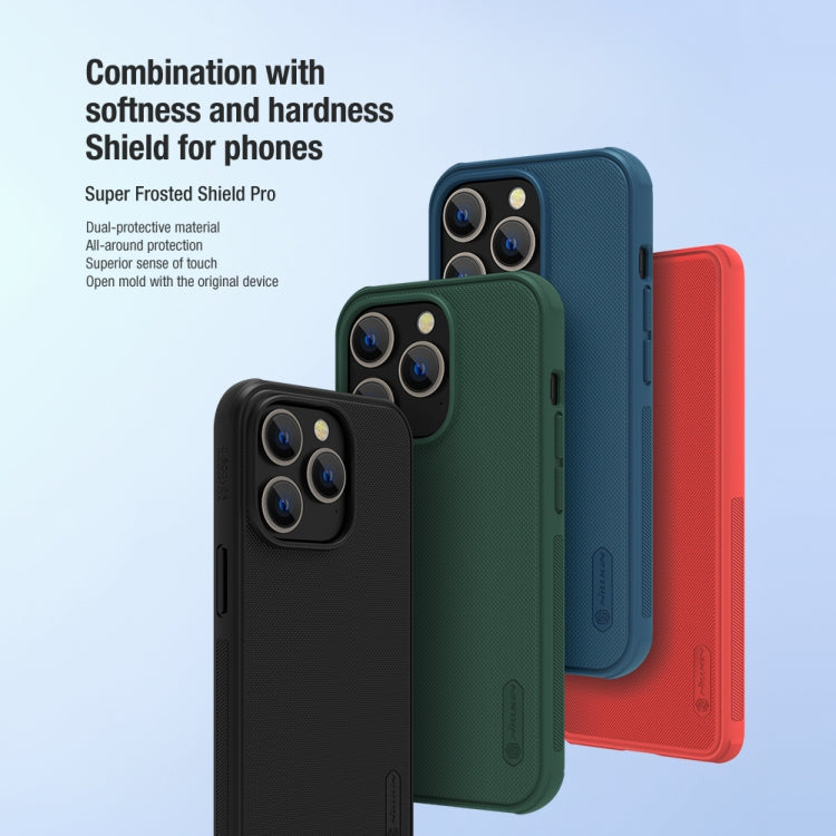For iPhone 14 Pro Max NILLKIN Frosted Shield Pro PC + TPU Phone Case (Black) - iPhone 14 Pro Max Cases by NILLKIN | Online Shopping South Africa | PMC TechLife | Buy Now Pay Later Mobicred