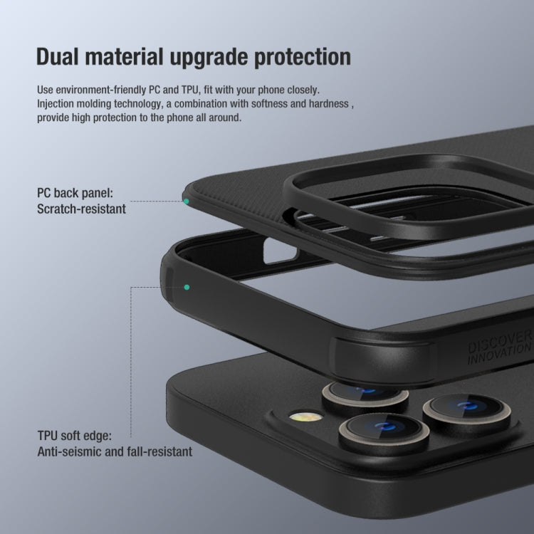 For iPhone 14 Pro Max NILLKIN Frosted Shield Pro PC + TPU Phone Case (Black) - iPhone 14 Pro Max Cases by NILLKIN | Online Shopping South Africa | PMC TechLife | Buy Now Pay Later Mobicred
