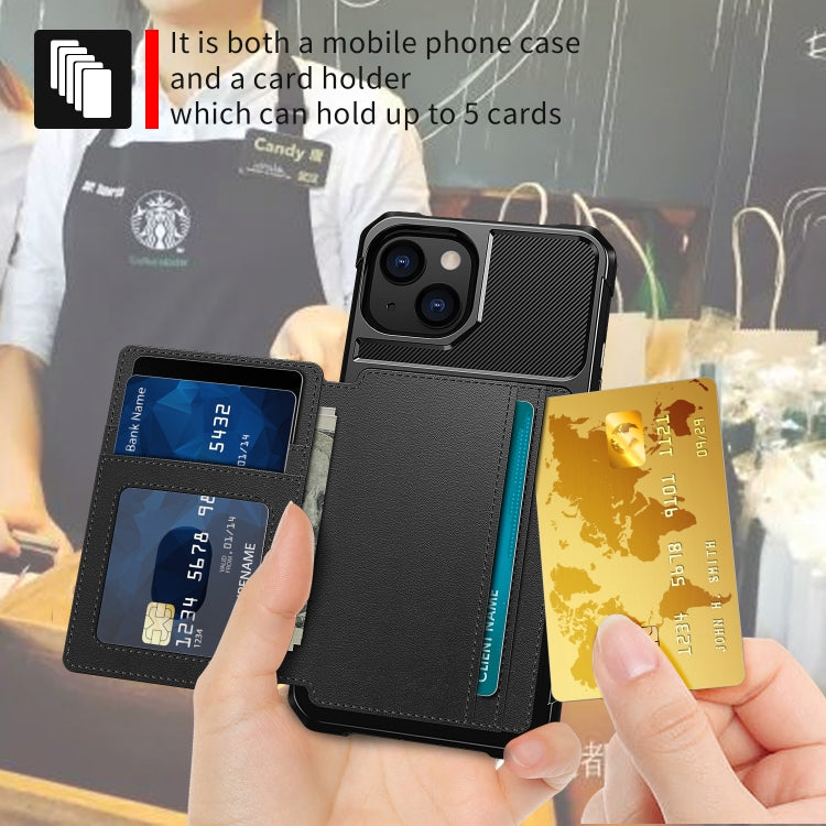 For iPhone 14 Plus Magnetic Wallet Card Bag Leather Phone Case (Black) - free shipping - PMC TechLife - Order now!
