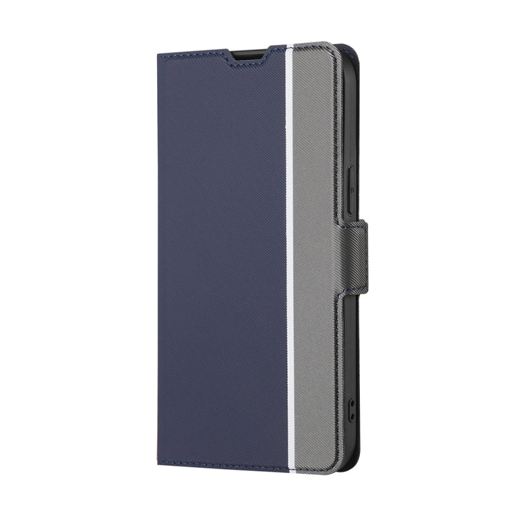 For OPPO Reno 8 Pro+ 5G Twill Texture Side Button Leather Phone Case(Blue) - OPPO Cases by PMC TechLife | Online Shopping South Africa | PMC TechLife | Buy Now Pay Later Mobicred
