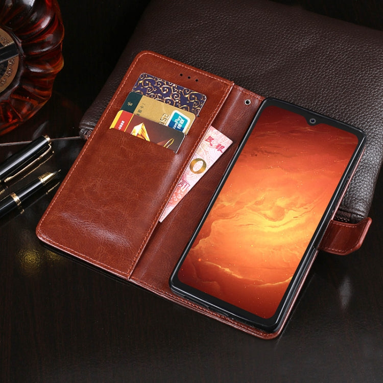 For Blackview BV9800 Pro idewei Crazy Horse Texture Horizontal Flip Leather Case with Holder & Card Slots & Wallet(Black) - More Brand by idewei | Online Shopping South Africa | PMC TechLife | Buy Now Pay Later Mobicred