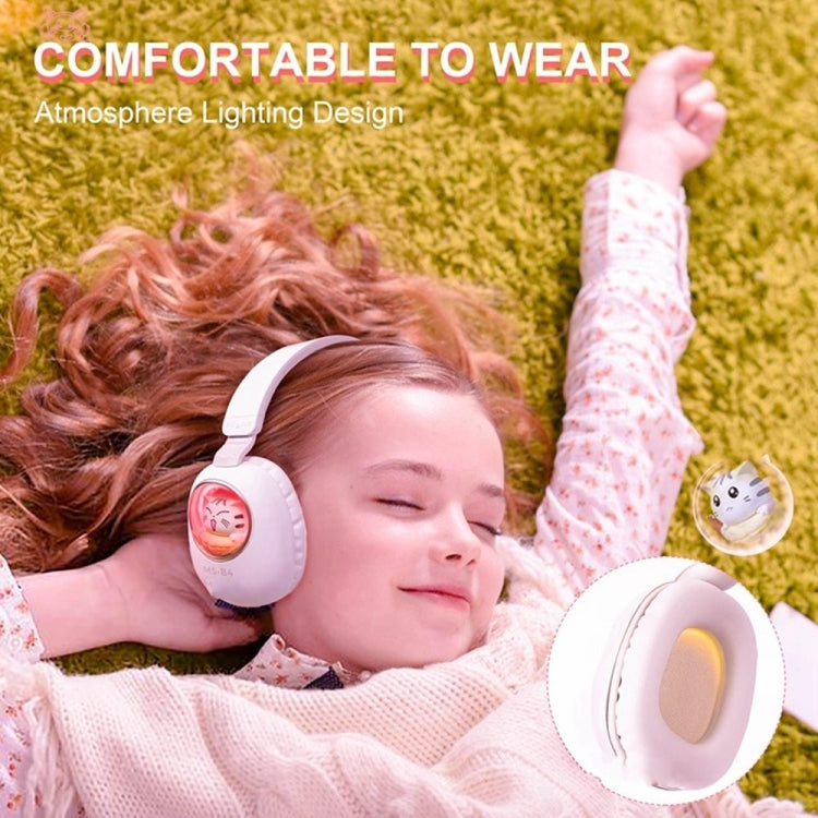 B4 RGB Cartoon Stereo Headset Wireless Bluetooth Headphones(Cat) - Headset & Headphone by PMC TechLife | Online Shopping South Africa | PMC TechLife