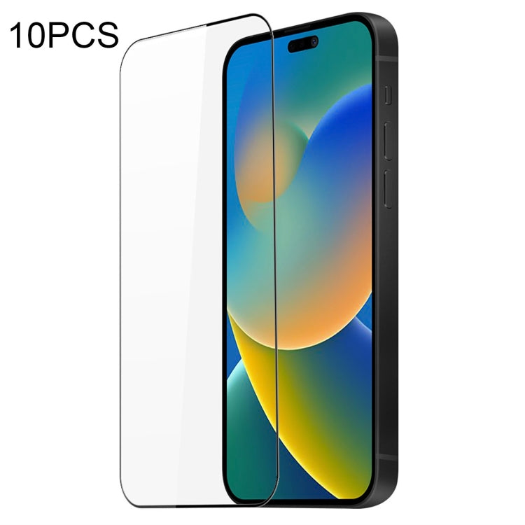 For iPhone 14 Pro 10pcs DUX DUCIS 0.33mm 9H Medium Alumina Tempered Glass Film(Black) - free shipping - PMC TechLife - Order now!