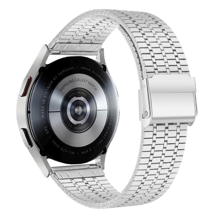 20mm Universal Seven-bead Stainless Steel Watch Band(Silver) - 20mm Bands by PMC TechLife | Online Shopping South Africa | PMC TechLife | Buy Now Pay Later Mobicred