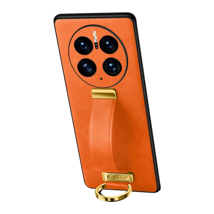 For Huawei Mate 50 Pro SULADA Cool Series PC + Leather Texture Skin Feel Shockproof Phone Case(Orange) - Huawei Cases by SULADA | Online Shopping South Africa | PMC TechLife | Buy Now Pay Later Mobicred
